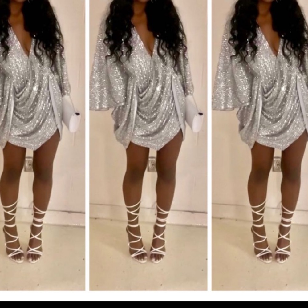 Silver classy dress